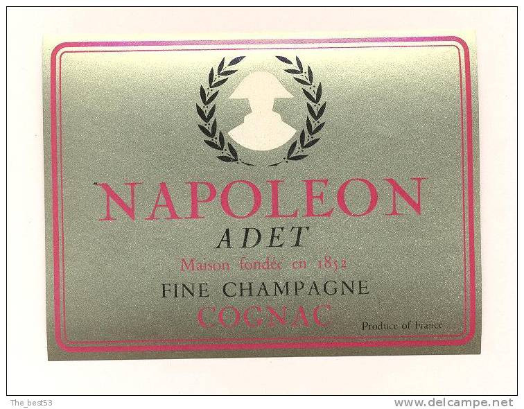 Etiquette De Cognac  Fine Champagne Napoléon  -  Adet - Altri & Non Classificati