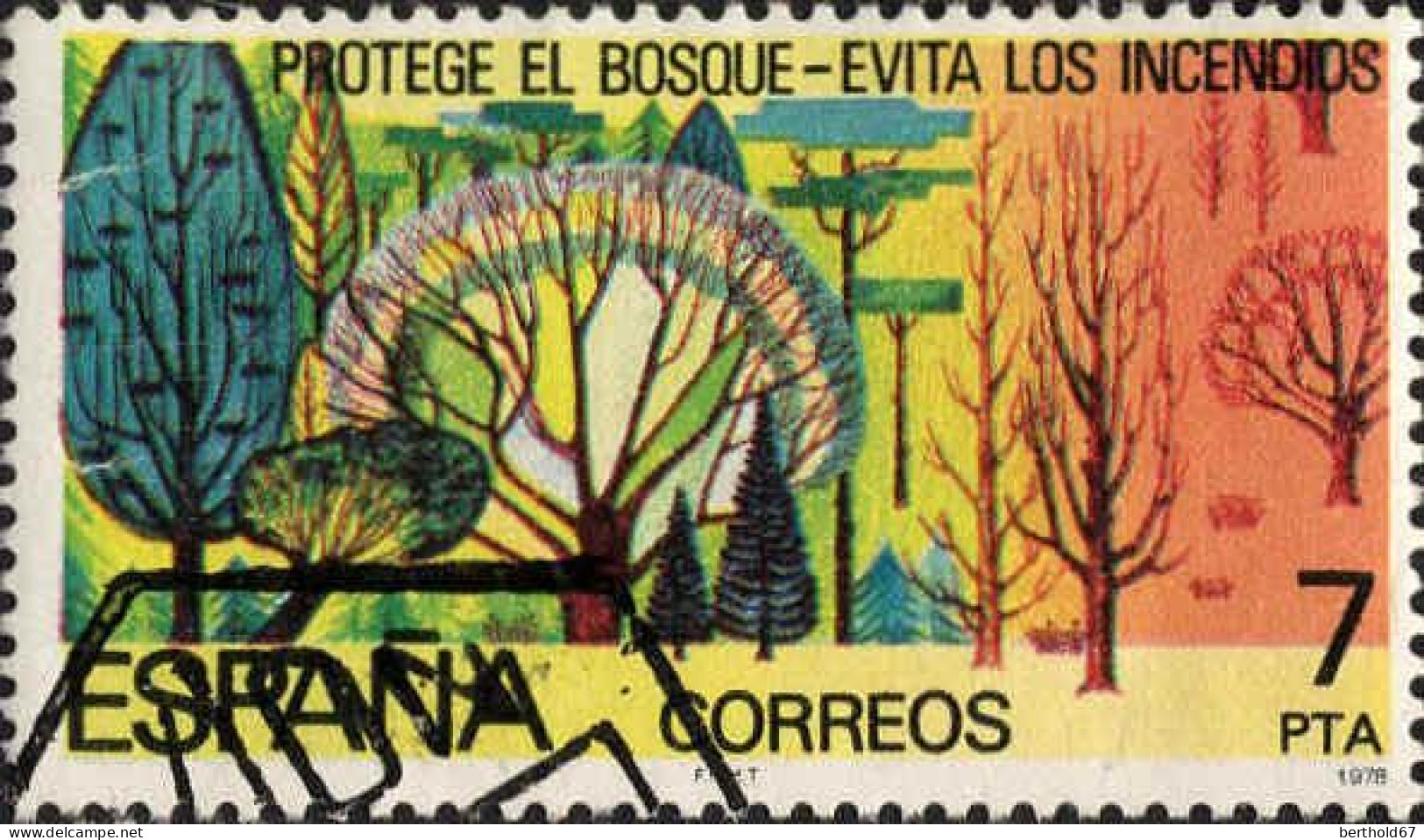 Espagne Poste Obl Yv:2116 Mi:2363 Protege El Bosque-Evita Los Incendios (TB Cachet Rond) - Used Stamps