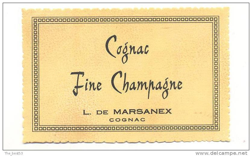 Etiquette  De  Cognac Fine Champagne  -   Marsanex - Altri & Non Classificati