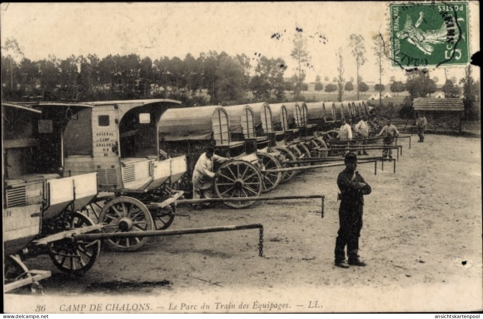 CPA Camp De Chalons Marne, The Crew Train Park - Other & Unclassified