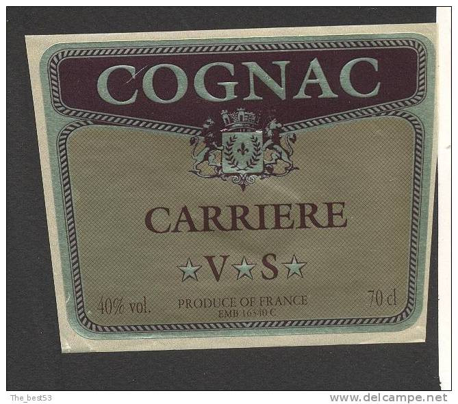 Etiquette   Cognac  -  Carriere - Altri & Non Classificati