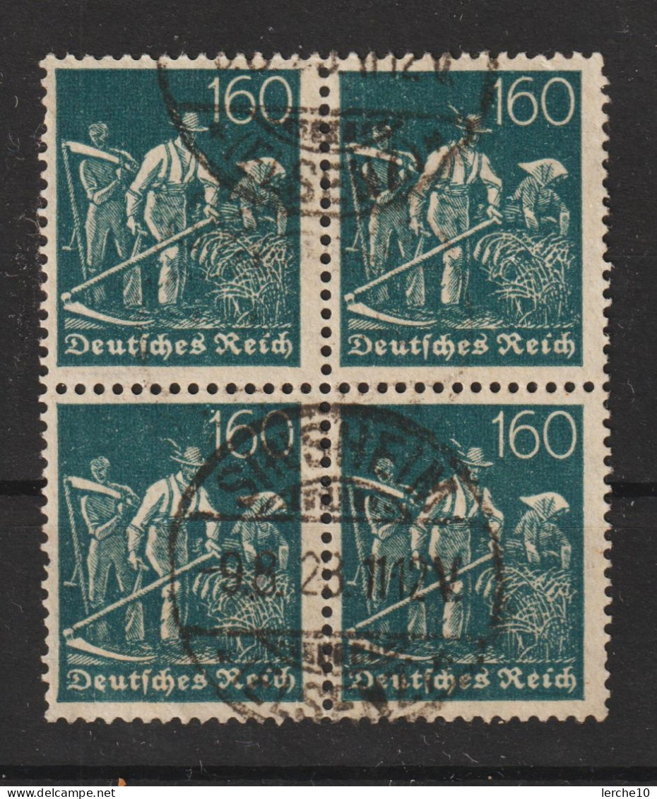 MiNr. 170 Gestempelter Viererblock, Geprüft (0348) - Used Stamps