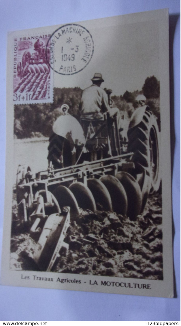 1/3/1949 - CM - SALON DE LA MACHINE AGRICOLE - Motoculture - Agriculture TRACTEUR LABOUR - Traktoren