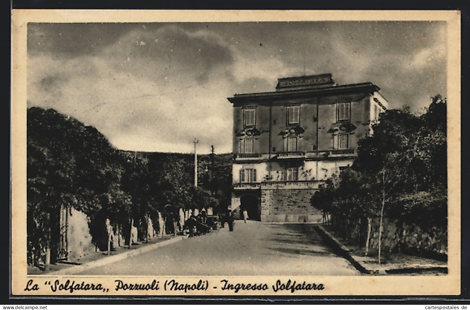 Cartolina Pozzuoli /Napoli, La Solfatara, Ingresso  - Pozzuoli