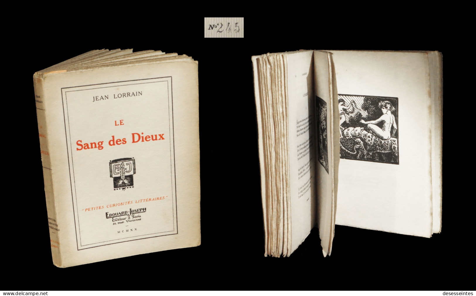 [DECADENTISME] LORRAIN (Jean) / ALDER (Emile, Ill. De) - Le Sang Des Dieux. EO Num. - 1901-1940