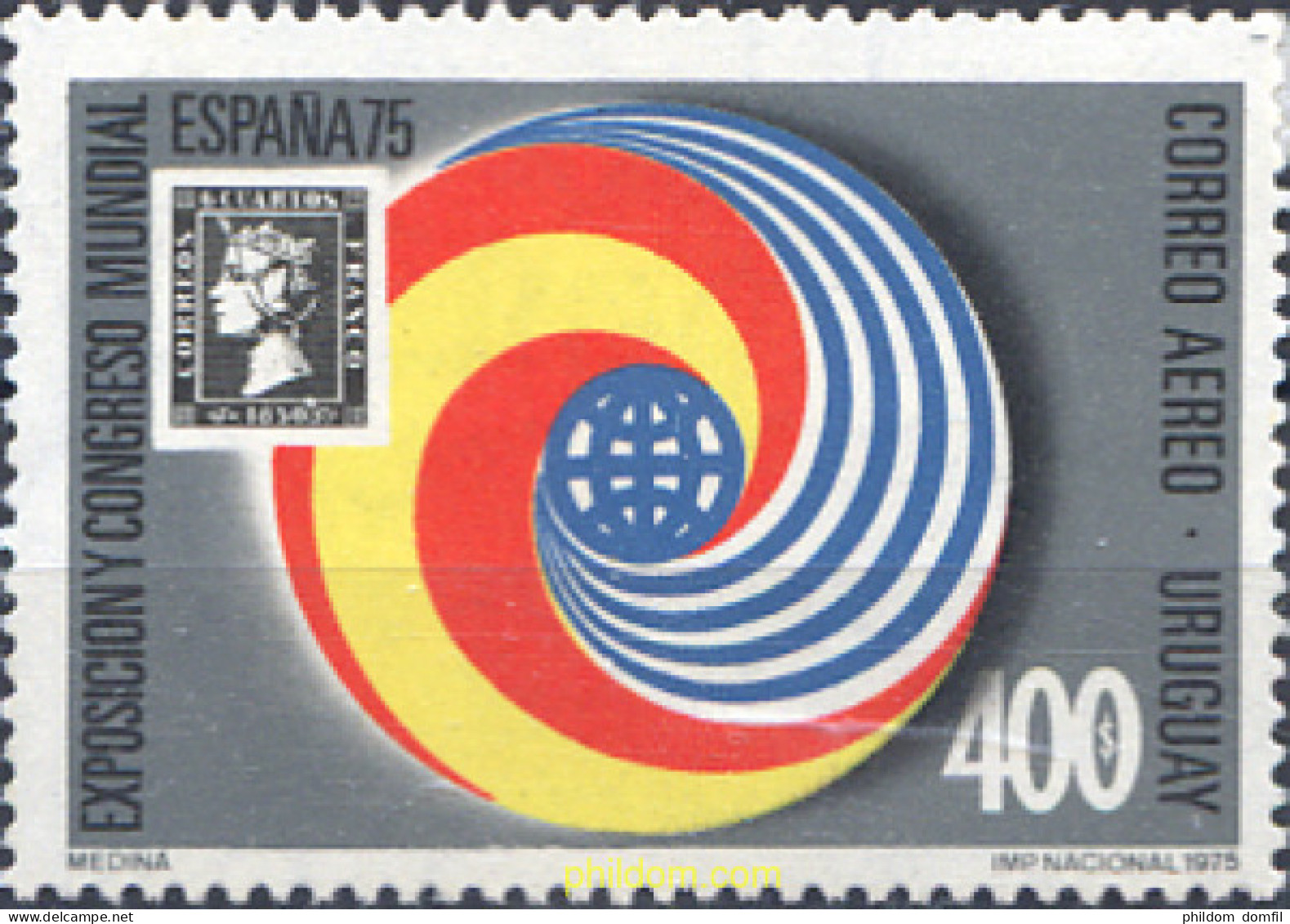 27104 MNH URUGUAY 1975 ESPAÑA 75. EXPOSICION FILATELICA INTERNACIONAL - Uruguay