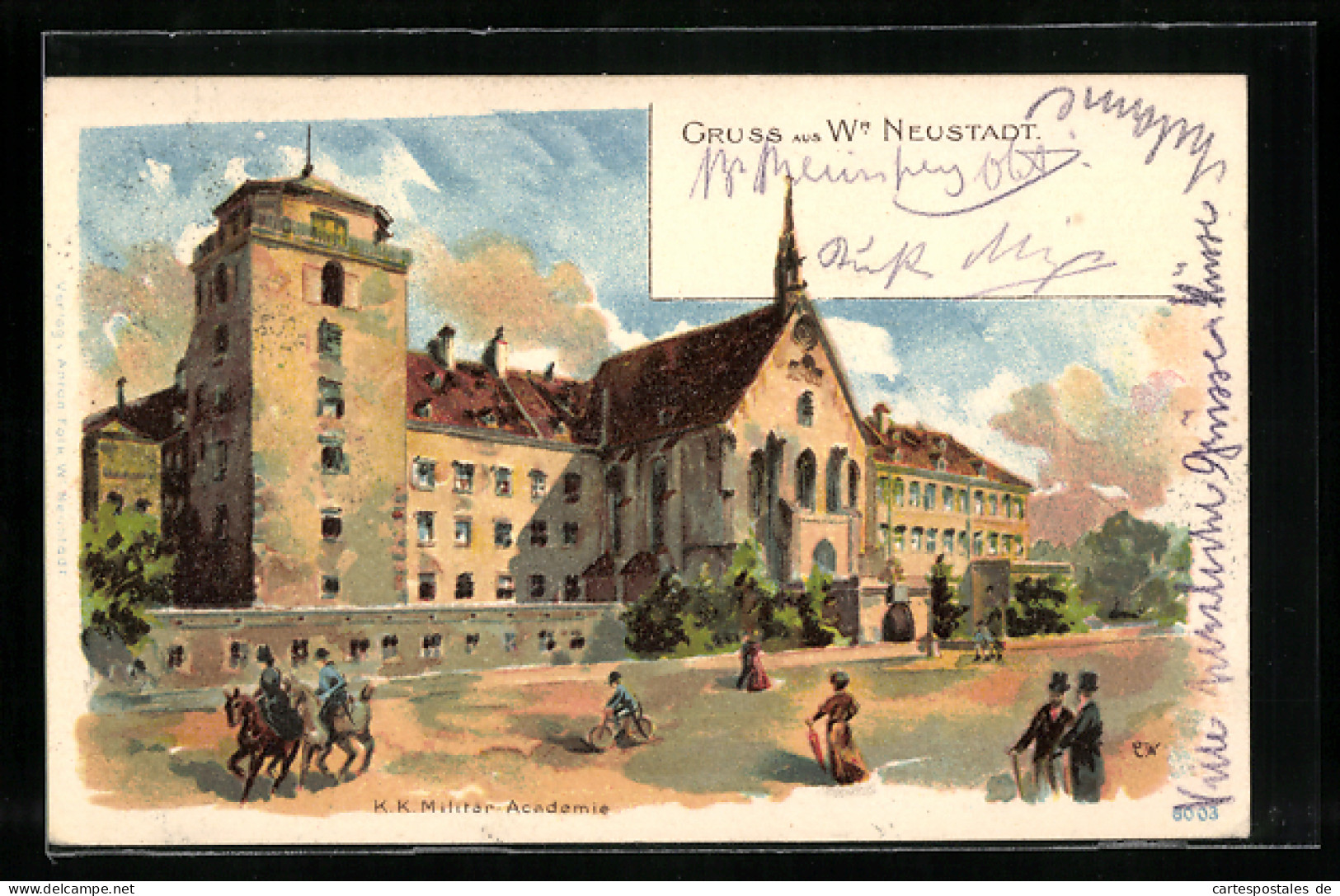 Lithographie Wiener Neustadt, K. K. Militär-Academie  - Sonstige & Ohne Zuordnung