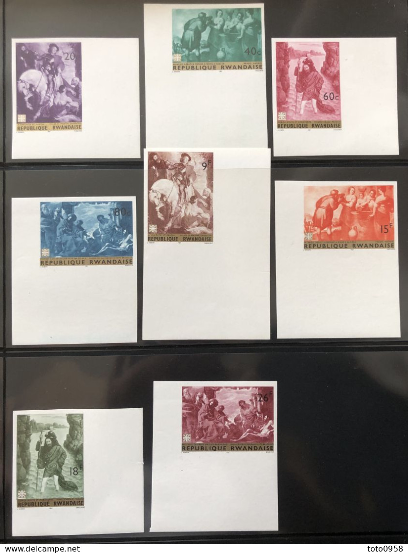 République Rwandaise 1967 Peintures Du XVe Au XVIIe Siècle Série Non Dentelés - Unused Stamps