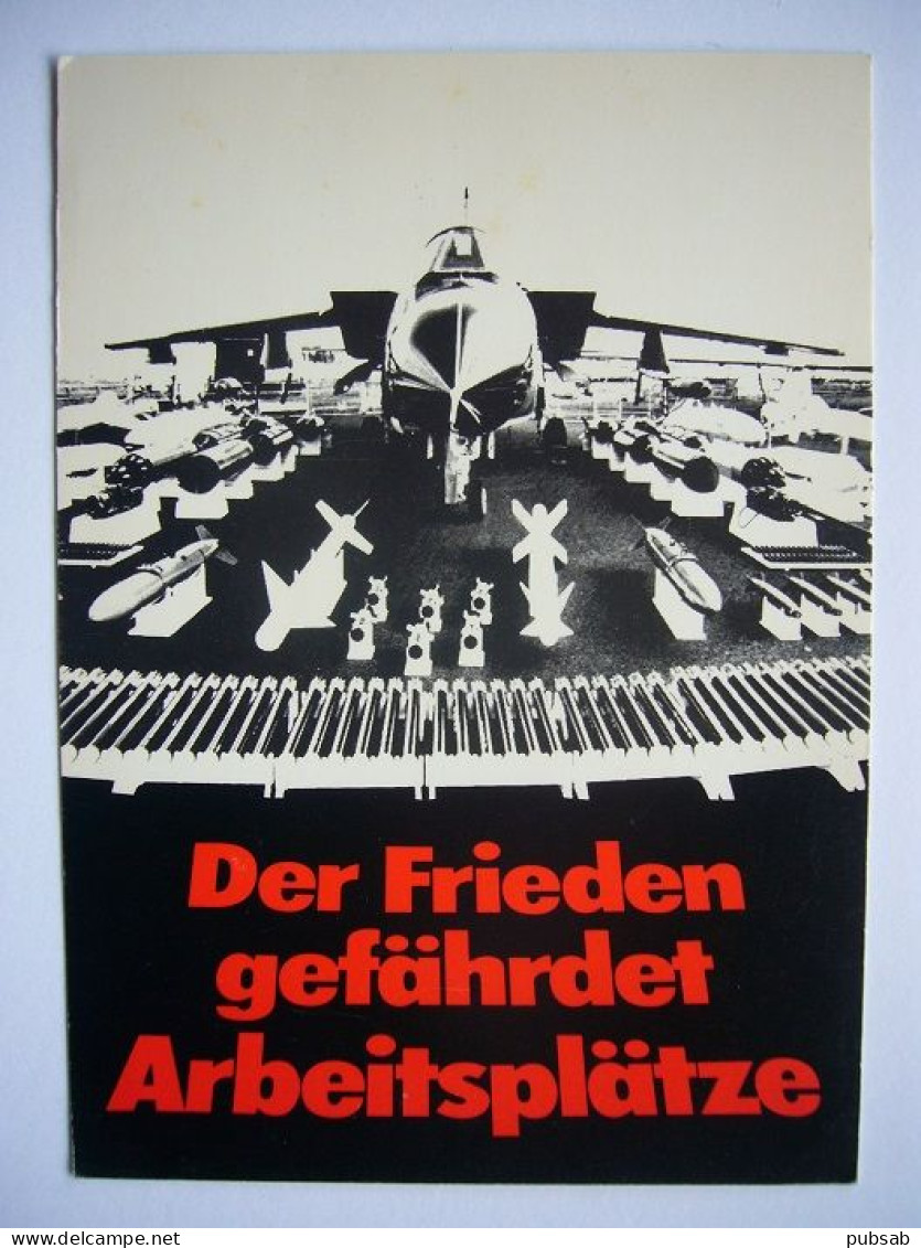 Avion / Airplane / LUFTWAFFE / Der Frieden Gefährdet Arbeitsplätze / Klaus Staeck / German Graphic Designer - 1946-....: Era Moderna