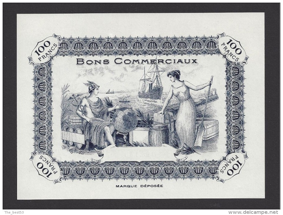 Bon Commercial De 100 Francs De La Villes De Tours - Notgeld