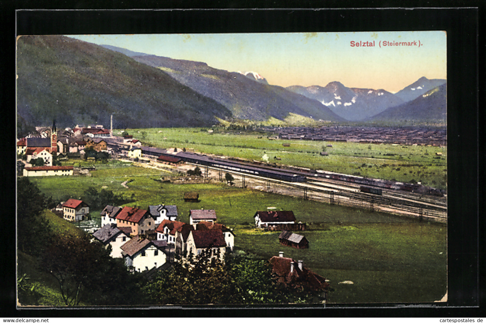 AK Selztal /Steiermark, Ortsansicht Mit Bahngelände Und Umgebung Aus Der Vogelschau  - Sonstige & Ohne Zuordnung