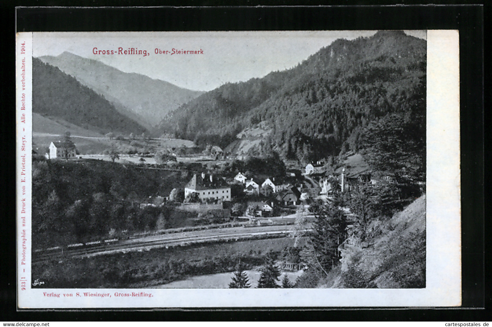 AK Gross-Reifling /Ober-Steiermark, Gesamtansicht Mit Bergpanorama  - Other & Unclassified