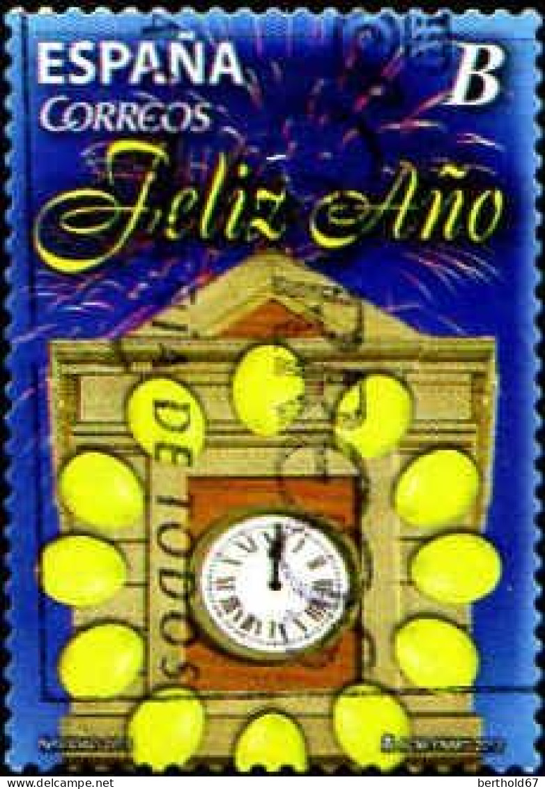 Espagne Poste Obl Yv:4535 Mi:4830 Ed:4831 Feliz Año (Belle Obl.mécanique) - Used Stamps