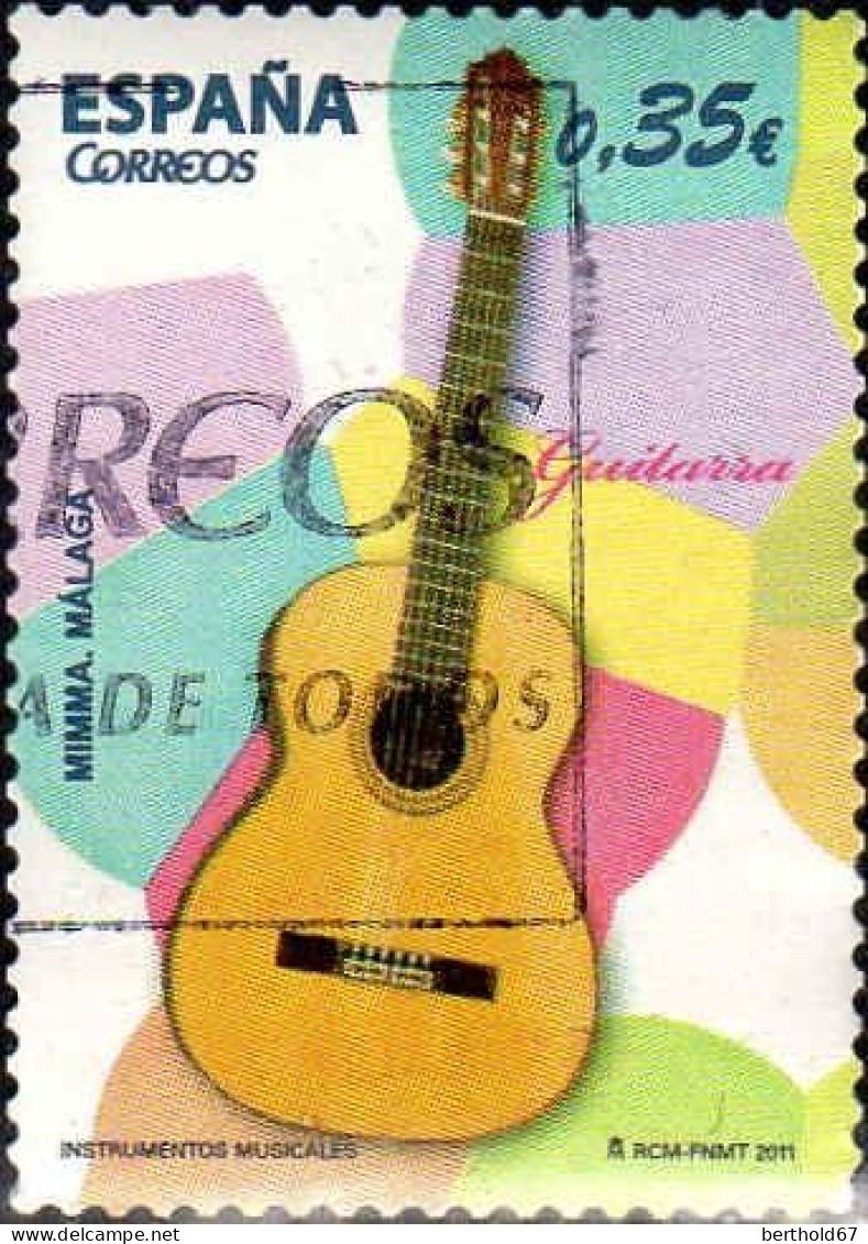 Espagne Poste Obl Yv:4284 Mi:4579 Instrumentos Musicales Guitarra (Belle Obl.mécanique) - Oblitérés