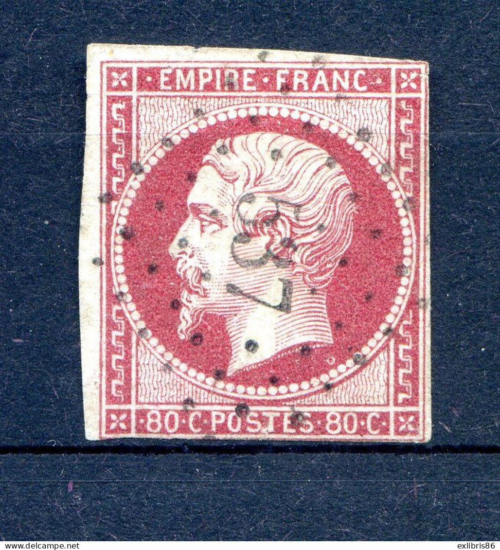 060524 TIMBRE FRANCE N° 17B     Marges  Voir Scan   PC 537   RARE  BRISAMBOURG - 1853-1860 Napoleon III