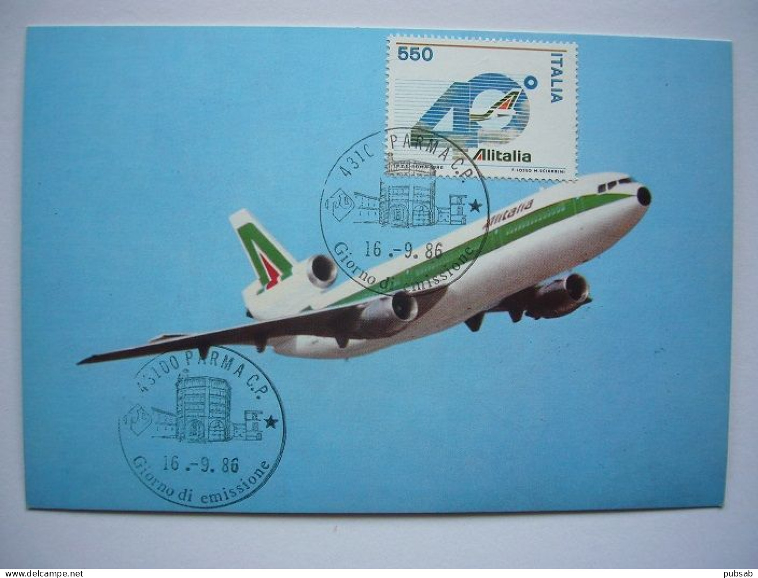 Avion / Airplane / ALITALIA / Douglas DC-10 /  Carte Maximum - 1946-....: Modern Era