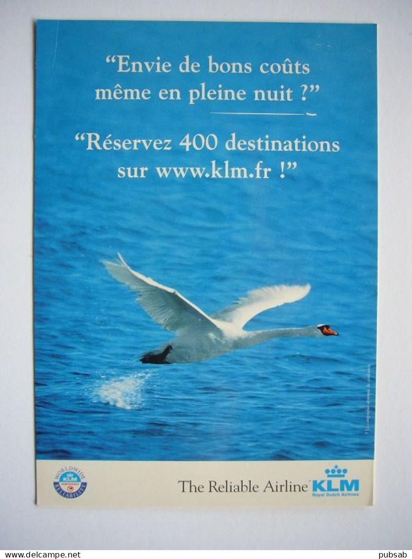 Avion / Airplane / KLM / Envie De Bons Coûts Même En Pleine Nuit / Airline Issue - 1946-....: Modern Era