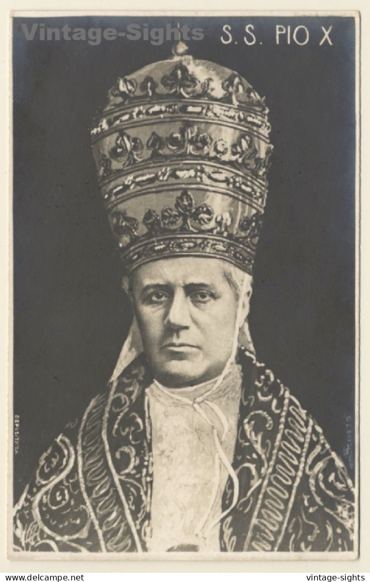 Vaticano: S.S. Pio X / Pope - Pabst - Papa (Vintage RPPC 1900s) - Historical Famous People