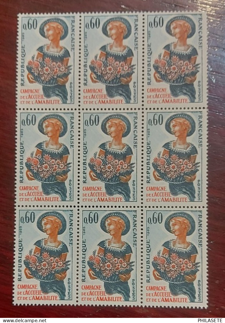 France Bloc De 9 Timbres Neuf** YV N° 1449 Campagne De L'accueil Et De L'amabilité - Mint/Hinged