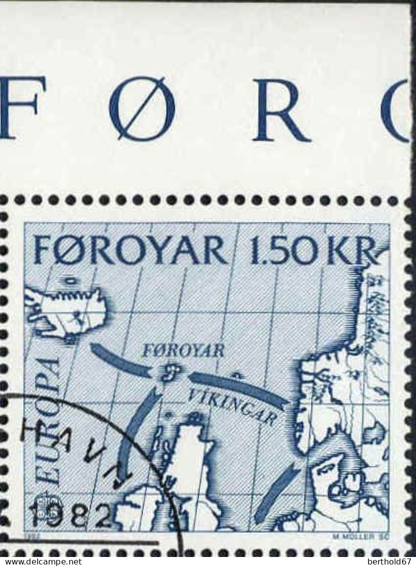 Feroe Poste Obl Yv: 64/65 Europa Cept Faits Historiques Bord De Feuille (TB Cachet Rond) - Islas Faeroes