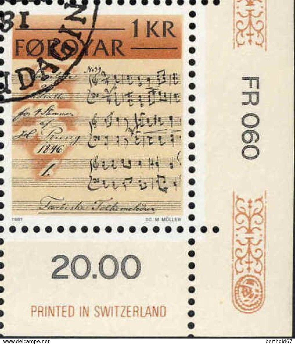 Feroe Poste Obl Yv: 59/63 Ecrits Historiques Des Îles Féroé Coin D.feuille (TB Cachet Rond) - Faroe Islands