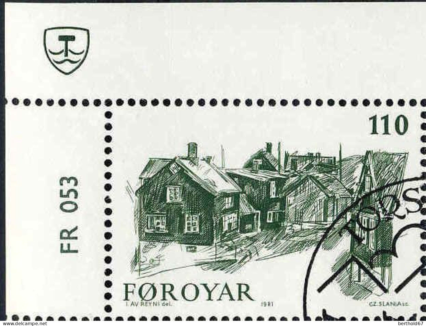 Feroe Poste Obl Yv: 53/56 Le Vieux Torshaven Ingalvur Av Reyni Coin D.feuille (TB Cachet Rond) - Féroé (Iles)