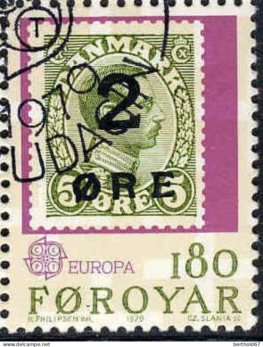 Feroe Poste Obl Yv: 37/38 Europa Cept Histoire Postale (TB Cachet Rond) - Färöer Inseln