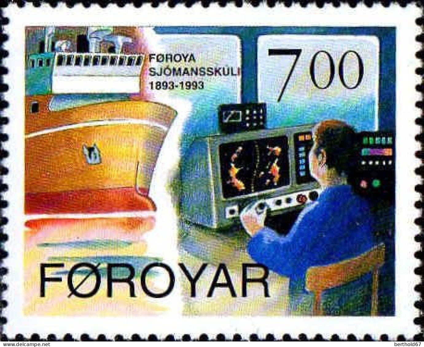 Feroe Poste N** Yv:260/261 Centenaire De L'Ecole De Navigateur Feroïenne - Faroe Islands