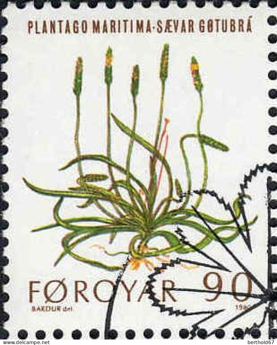 Feroe Poste Obl Yv: 42/46 Plantes Sauvages (TB Cachet Rond) (Thème) - Faroe Islands