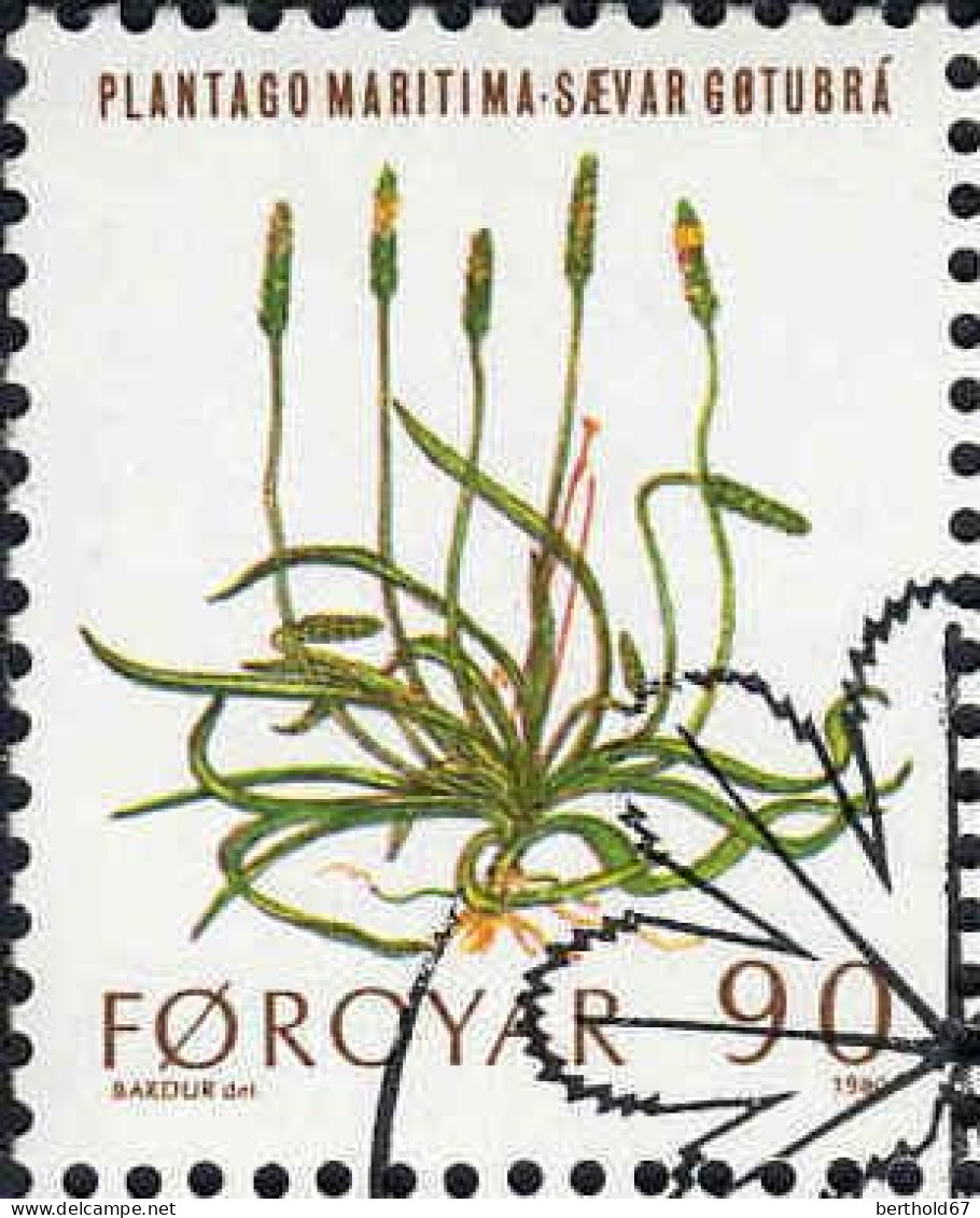 Feroe Poste Obl Yv: 42/46 Plantes Sauvages (TB Cachet Rond) (Thème) - Färöer Inseln