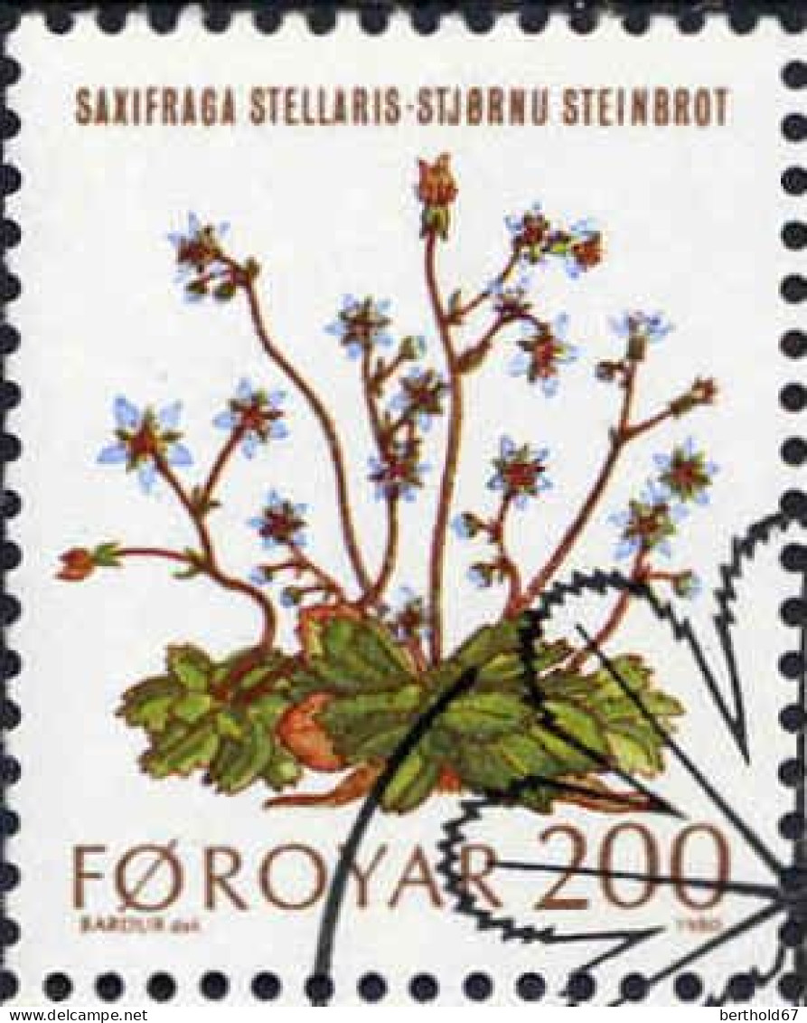 Feroe Poste Obl Yv: 42/46 Plantes Sauvages (TB Cachet Rond) (Thème) - Färöer Inseln