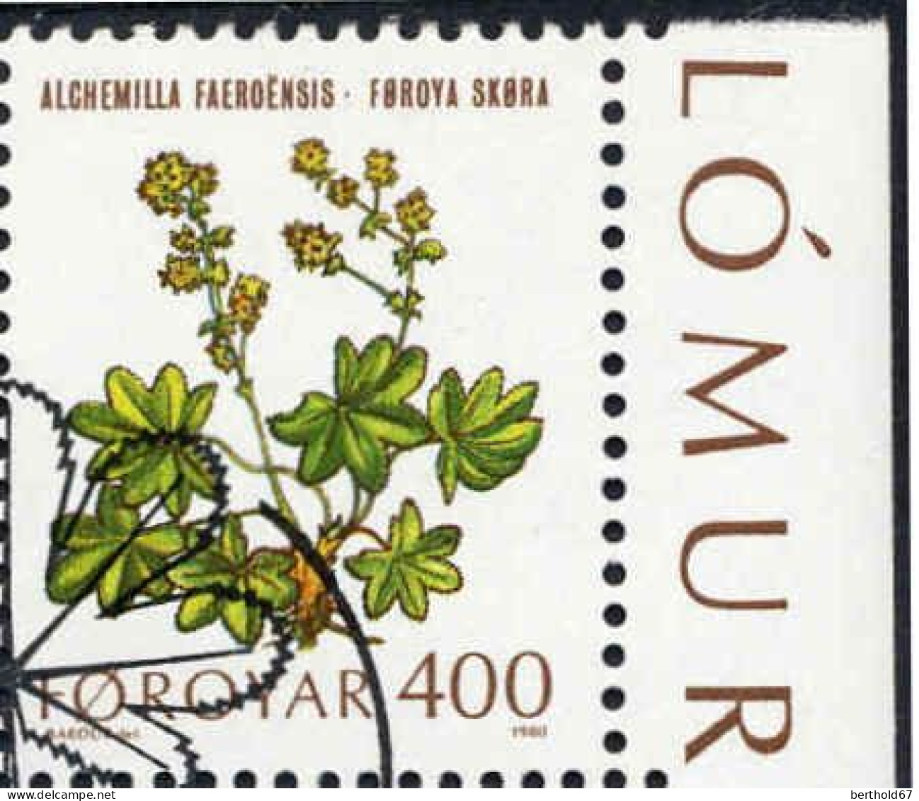 Feroe Poste Obl Yv: 42/46 Plantes Sauvages Bord De Feuille (TB Cachet Rond) - Färöer Inseln