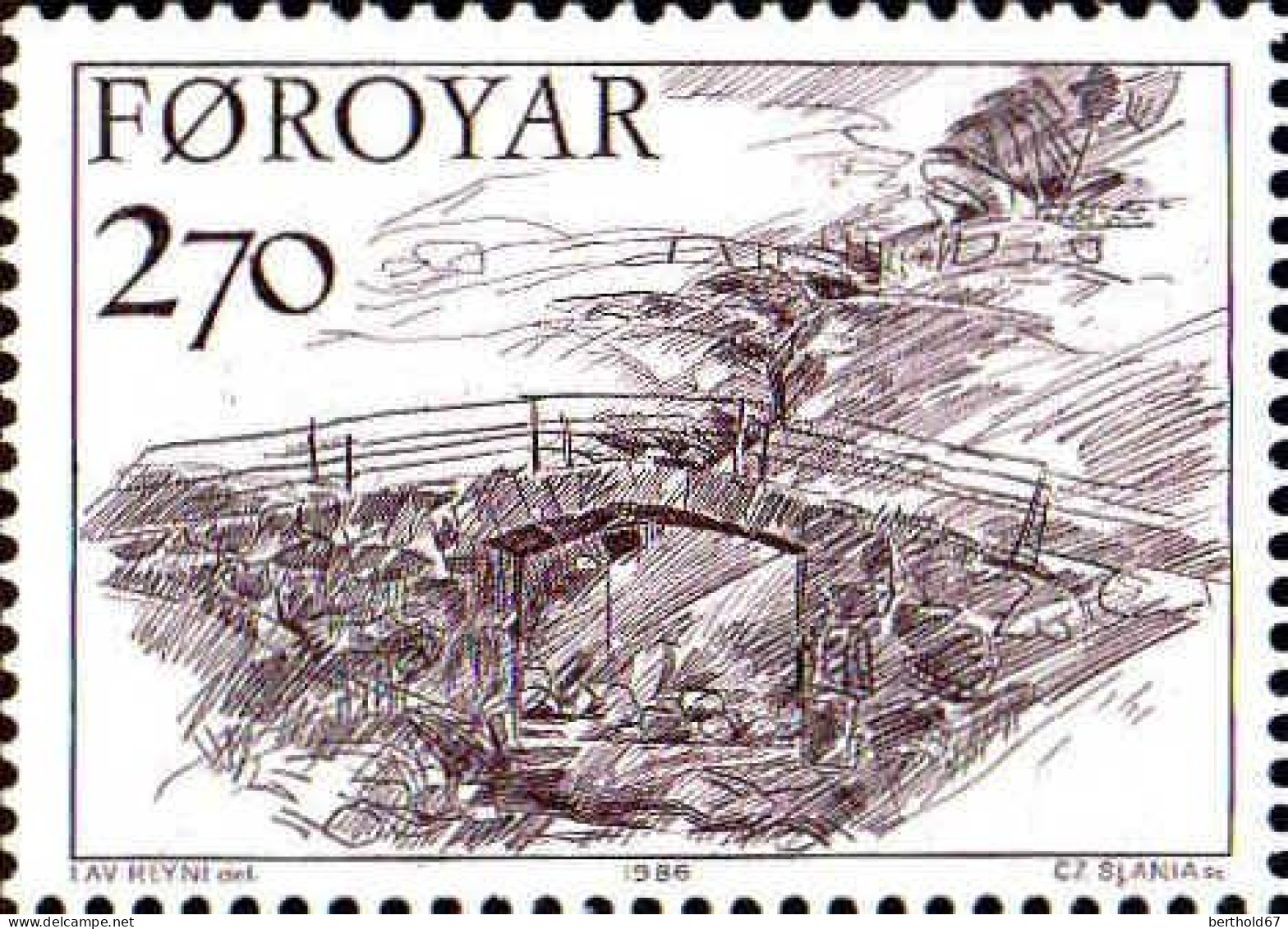 Feroe Poste N** Yv:136/138 Vieux Ponts Féroïens - Faroe Islands