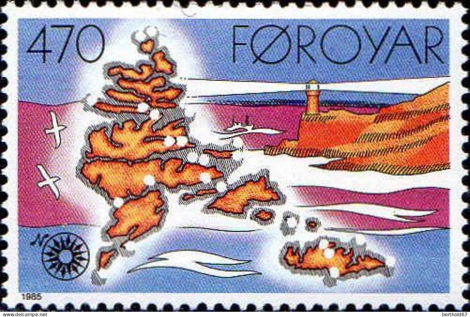 Feroe Poste N** Yv:115/118 Phares - Faroe Islands