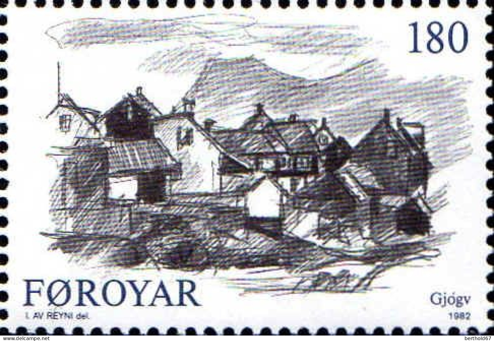 Feroe Poste N** Yv: 66/68 Villages Des Îles Ingalvur Av Reyni - Féroé (Iles)