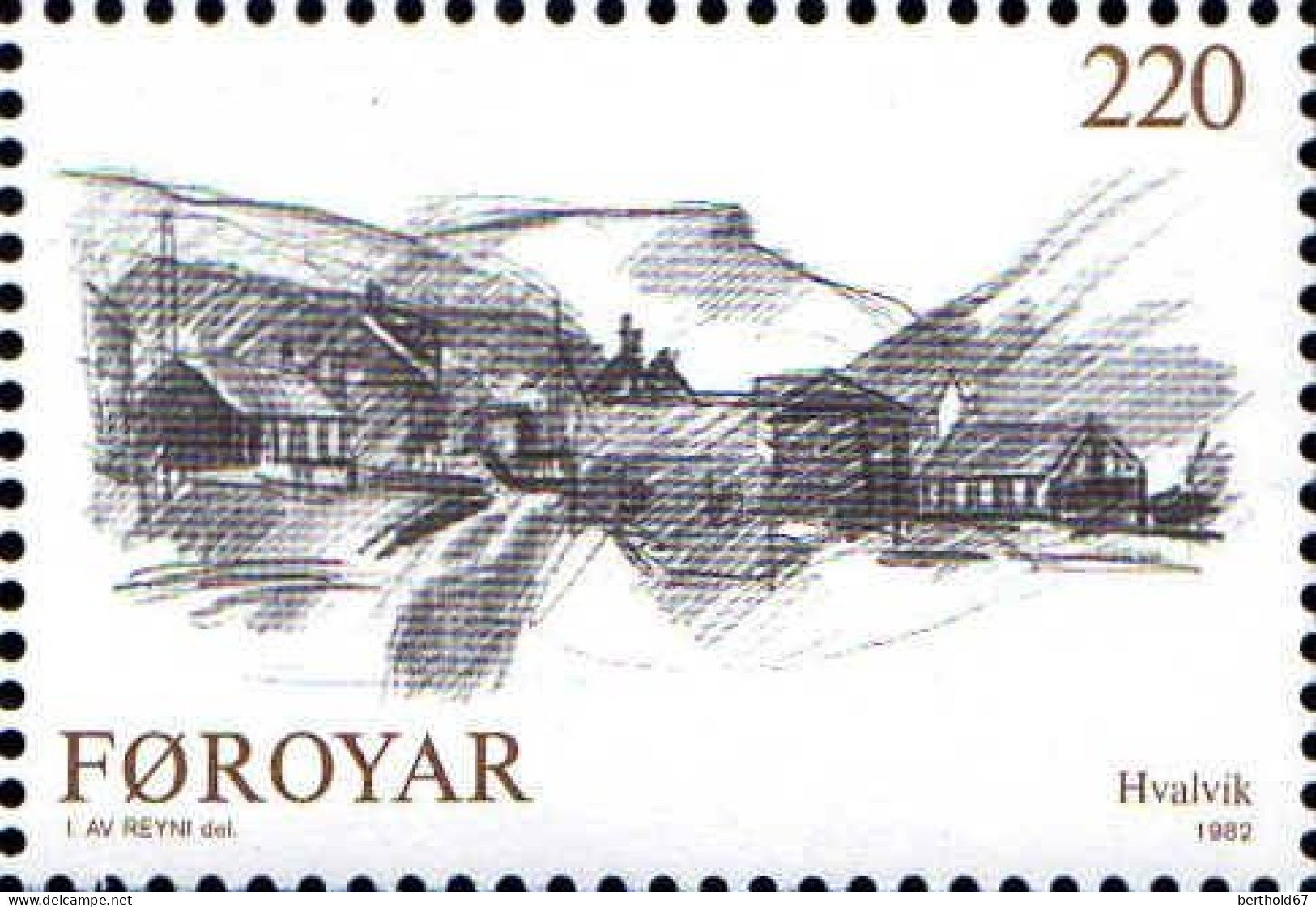 Feroe Poste N** Yv: 66/68 Villages Des Îles Ingalvur Av Reyni - Faroe Islands