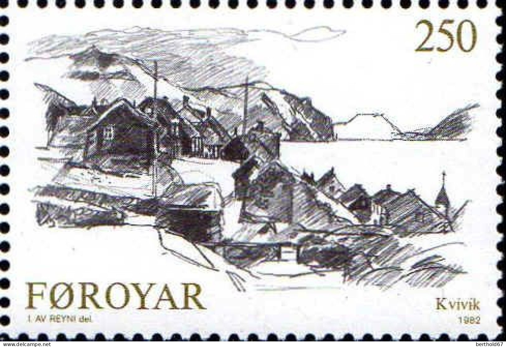 Feroe Poste N** Yv: 66/68 Villages Des Îles Ingalvur Av Reyni - Féroé (Iles)
