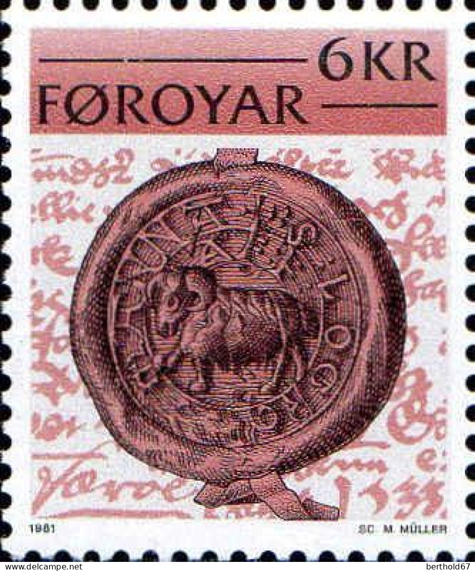 Feroe Poste N** Yv: 59/63 Ecrits Historiques Des Îles Féroé - Färöer Inseln
