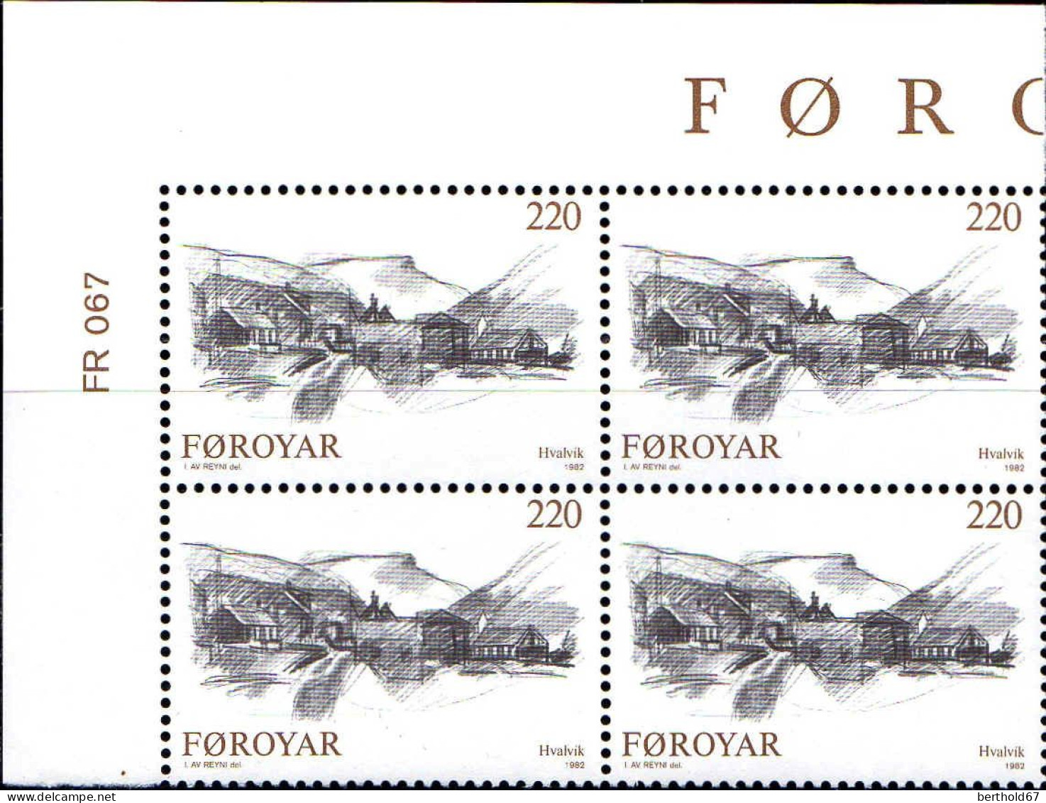 Feroe Poste N** Yv: 66/68 Villages Des Îles Ingalvur Av Reyni Coin D.feuille X4 - Färöer Inseln