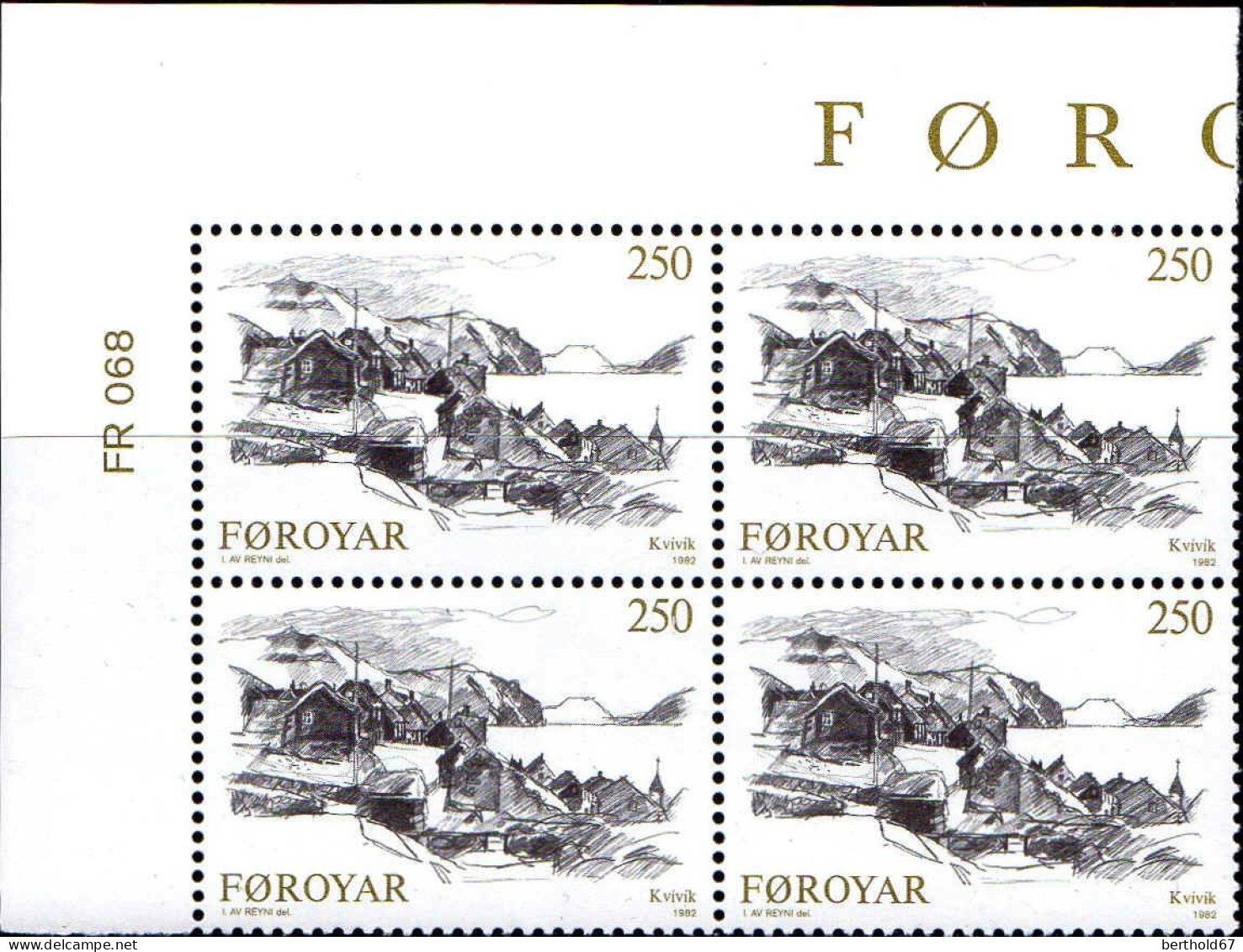 Feroe Poste N** Yv: 66/68 Villages Des Îles Ingalvur Av Reyni Coin D.feuille X4 - Färöer Inseln