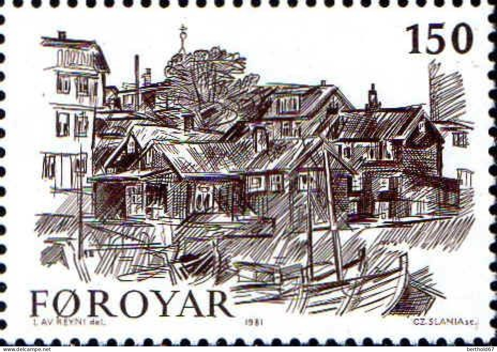 Feroe Poste N** Yv: 53/56 Le Vieux Torshaven Ingalvur Av Reyni - Faroe Islands