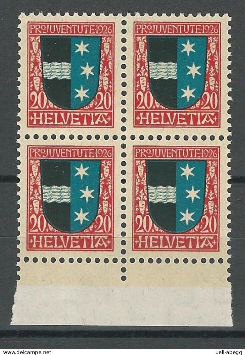 SBK J39, Mi 220 Viererblock ** MNH - Unused Stamps