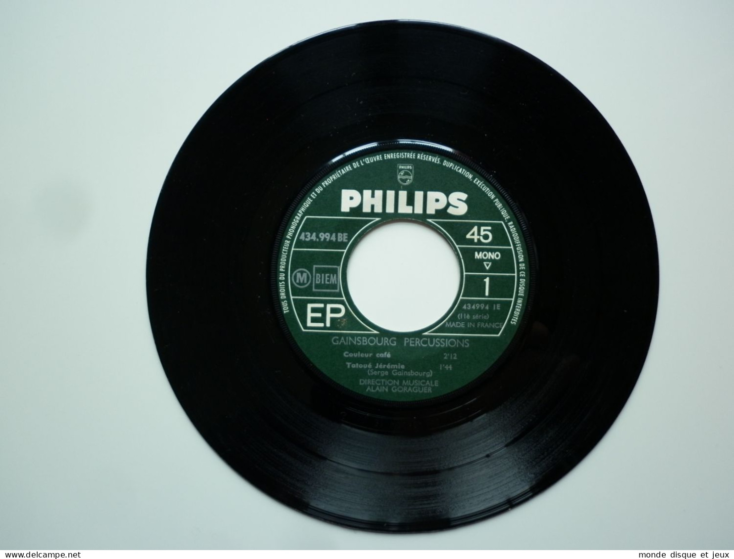 Serge Gainsbourg 45Tours EP Vinyle Percussions / Couleur Café - 45 Toeren - Maxi-Single
