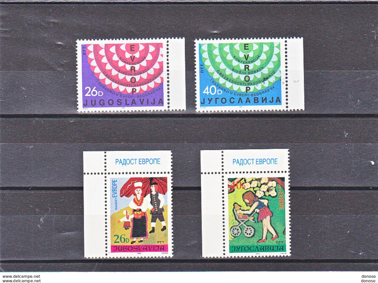 YOUGOSLAVIE 1984 DESSINS ENFANTS EUROPE  Yvert 1944-1945 + 1951-1952 NEUF** MNH Cote 5,50 Euros - Unused Stamps