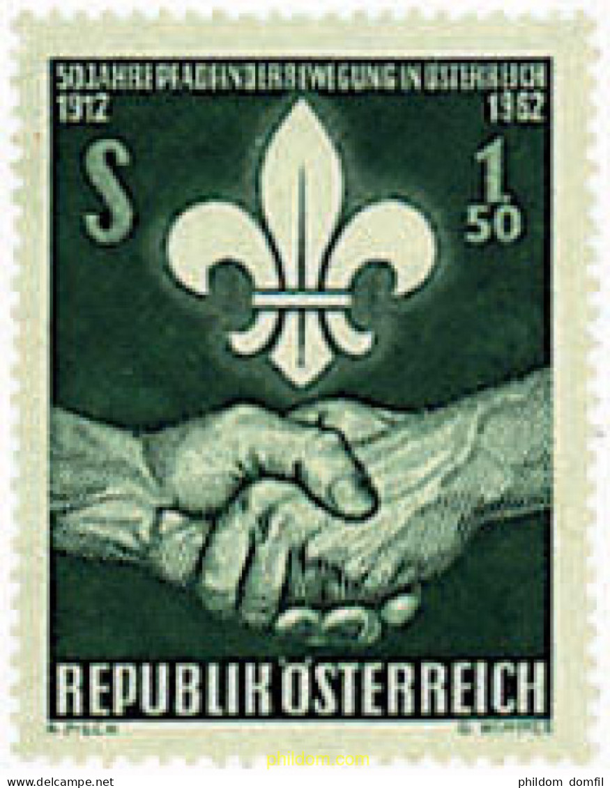 37922 MNH AUSTRIA 1962 50 ANIVERSARIO DEL ESCULTISMO NACIONAL - Neufs