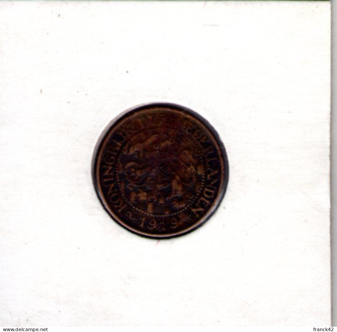 Pays Bas. 1 Cent 1919 - 1 Cent