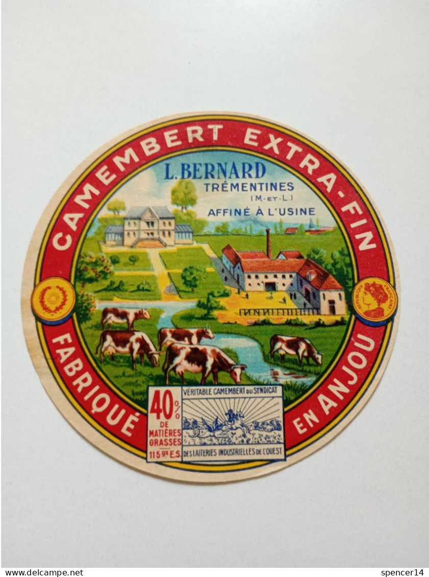 étiquette Camembert L.Bernard - Cheese