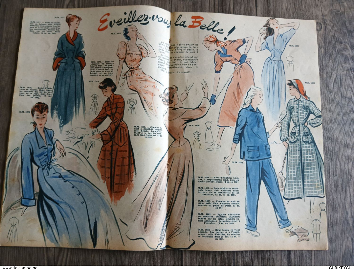 RARISSIME Revue Magazine MODE DE PARIS MADRIGAL N° 7 Robe Enfant Du 16/02/1949 Roman - Ohne Zuordnung