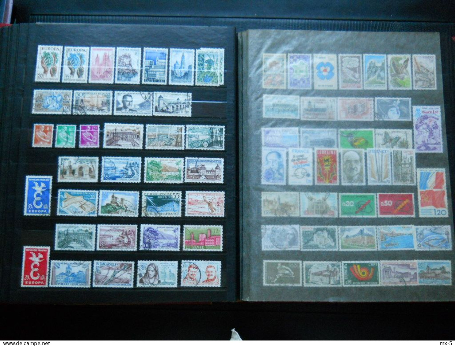 Album timbres francais oblitérés et colonies neufs et oblitérés ,plus de 2000 timbres sur 48 pages
