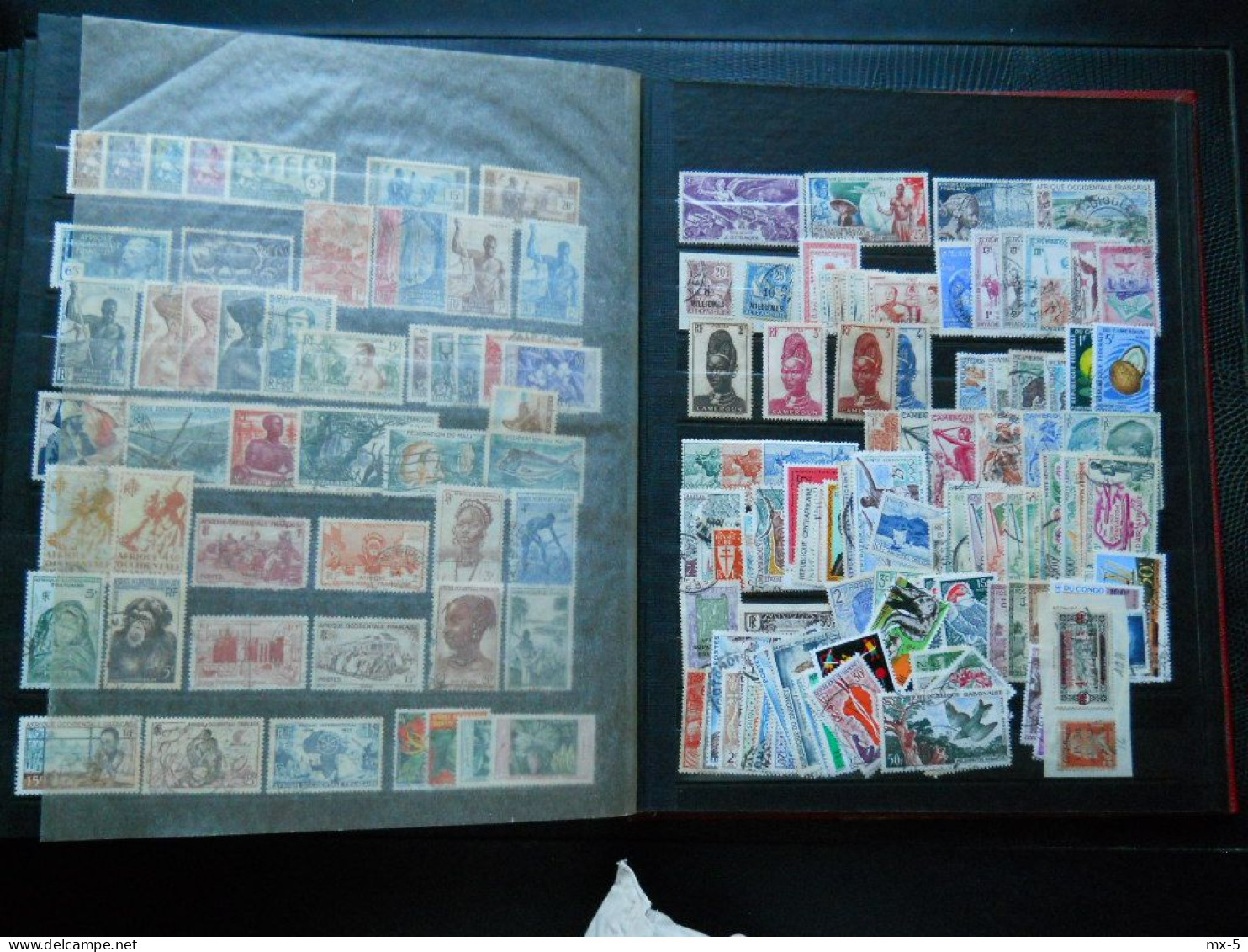 Album timbres francais oblitérés et colonies neufs et oblitérés ,plus de 2000 timbres sur 48 pages